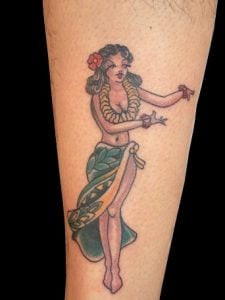 Hula Girl Tattoo