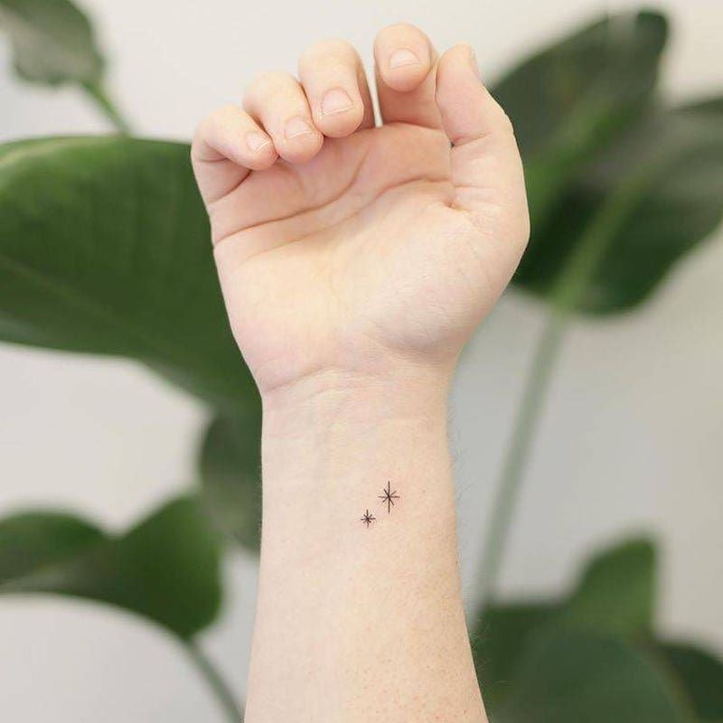 Delicate star wrist tattoo symbolizing charm and simplicity