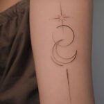 Sun tattoo idea showing rays of light emanating from the sun's center