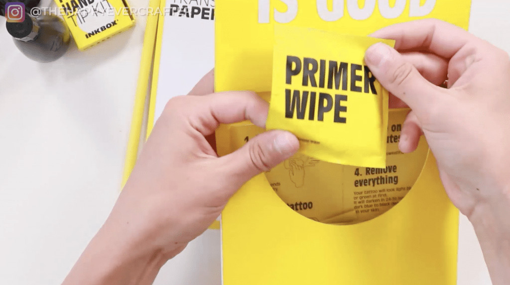 Preparing Skin with Inkbox Primer Wipe
