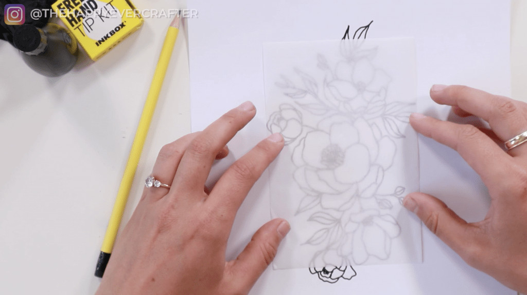 Design on Transfer Paper for Inkbox Tattoo
