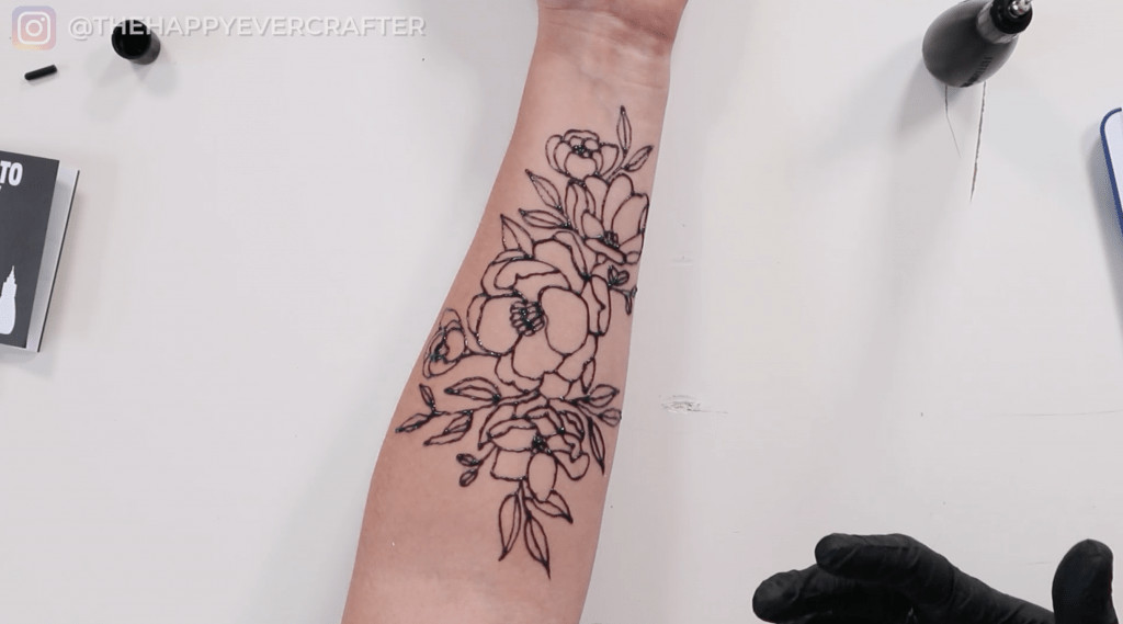 Finished Inkbox Tattoo Application