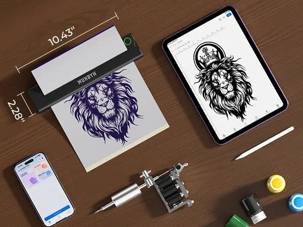 Print Tattoo Stencil Design