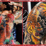 Japanese Tiger tattoo with colors