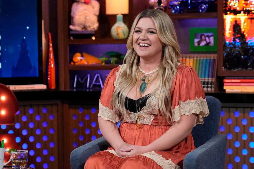 Kelly Clarkson on The Kelly Clarkson Show, radiating confidence and potentially displaying subtle tattoo hints