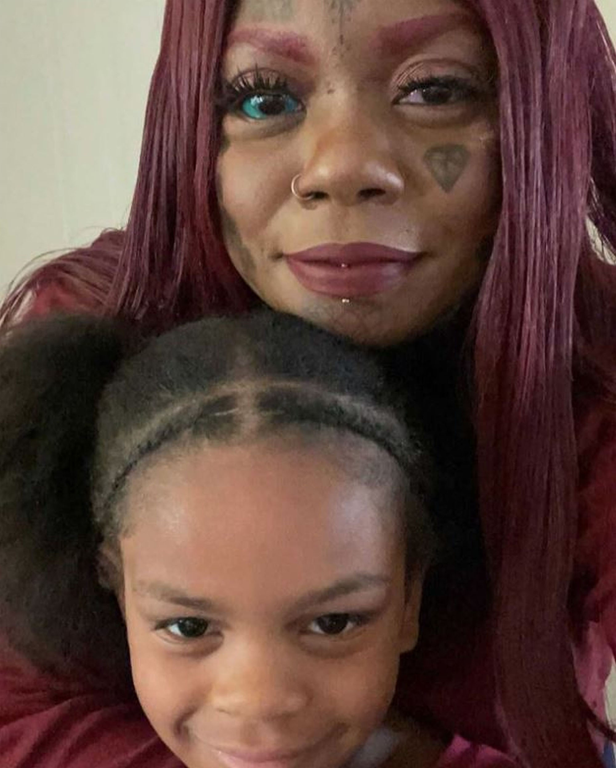 Peterson and daughter eye tattoo