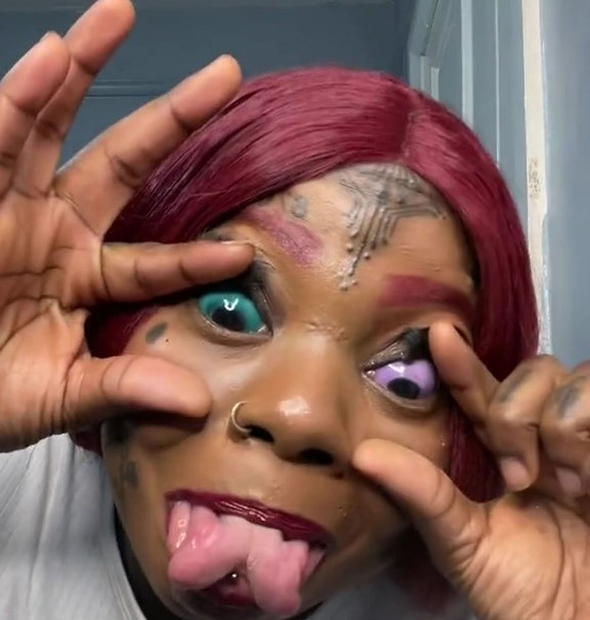 Peterson with colorful eyes eye tattoo
