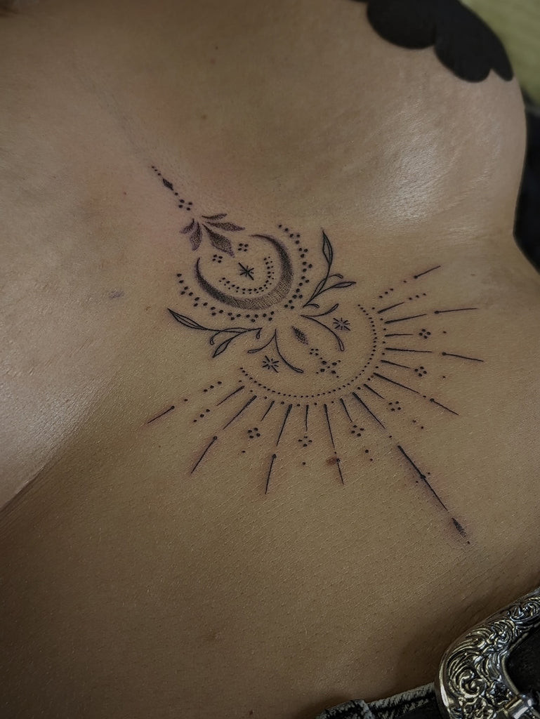 Sternum tattoo