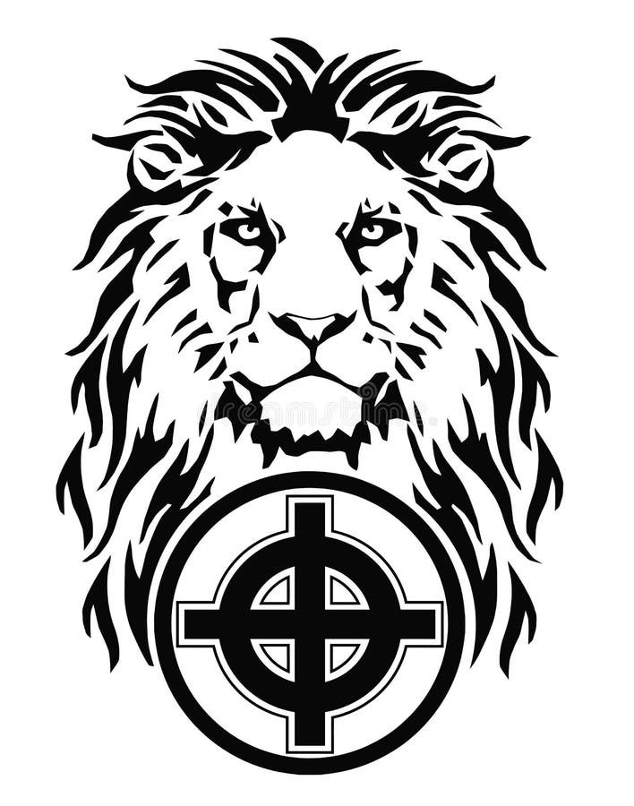 Celtic cross tattoo with animals, a unique design representing Celtic mythology