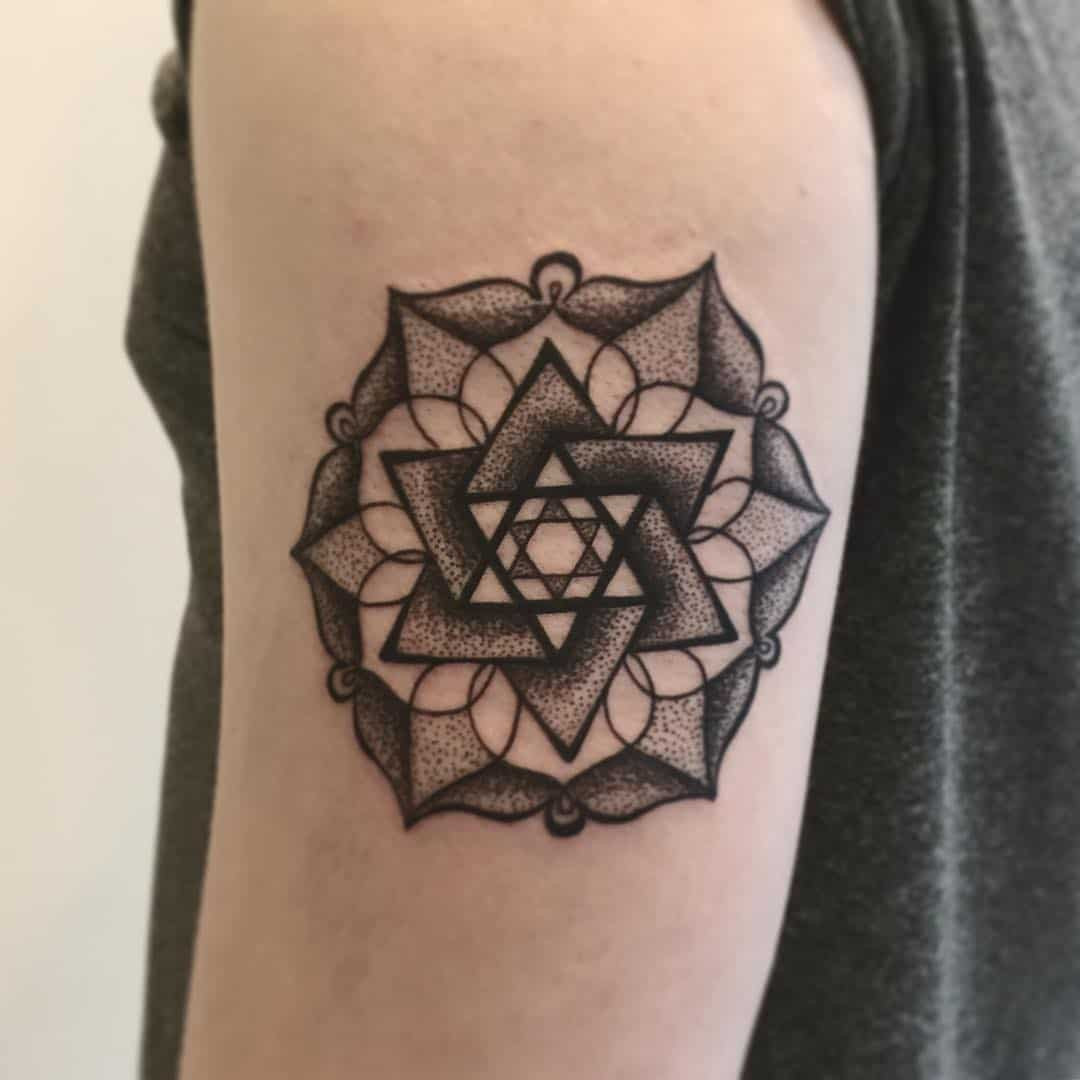 Star of David Mandala on Upper Arm