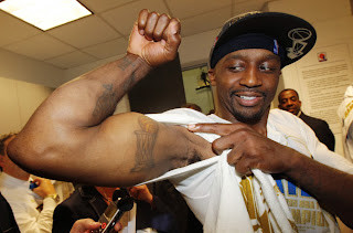 Jason Terry's trophy tattoo as a symbol of his ambition to win the NBA title.