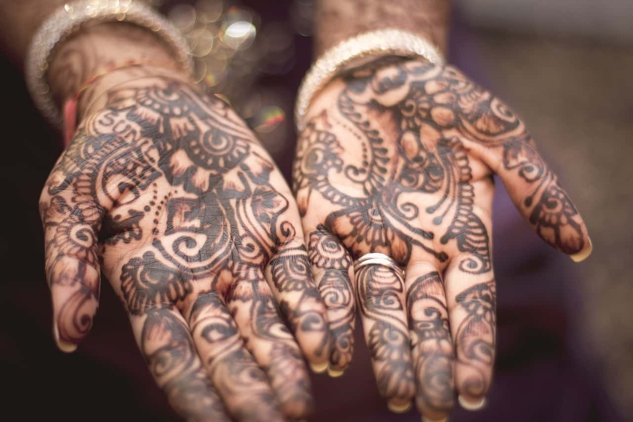 Henna tattoo on a girl's hand