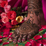 Henna pattern on hand, showcasing intricate details