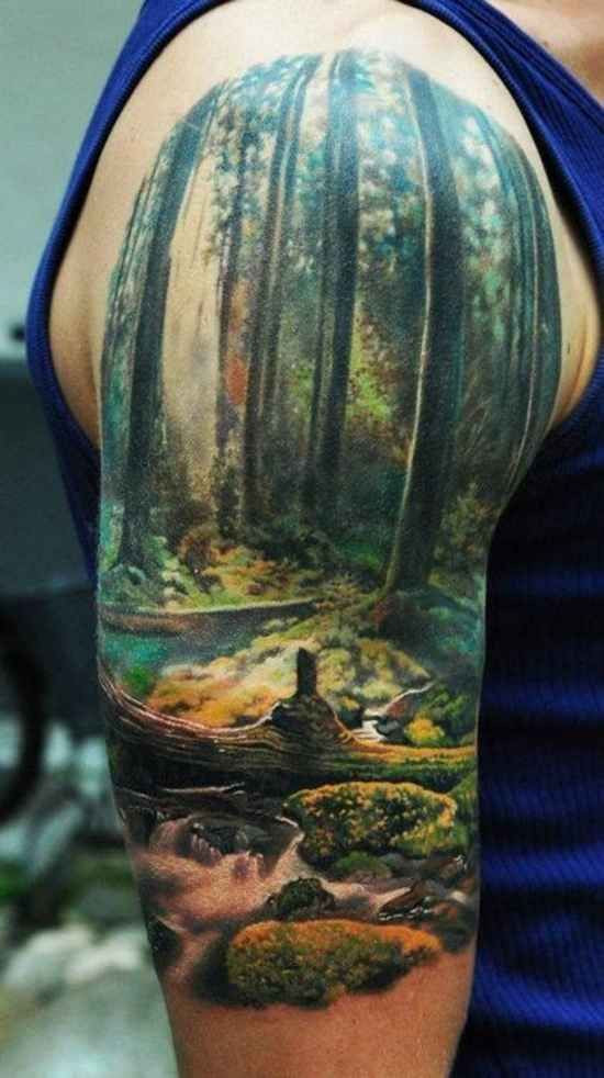 Nature Back of Arm Tattoos