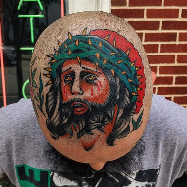 Jesus Traditional Tattoo