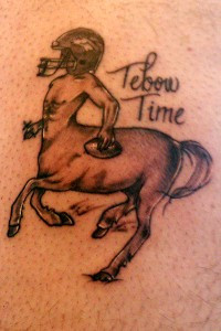 Tebow Time tattoo