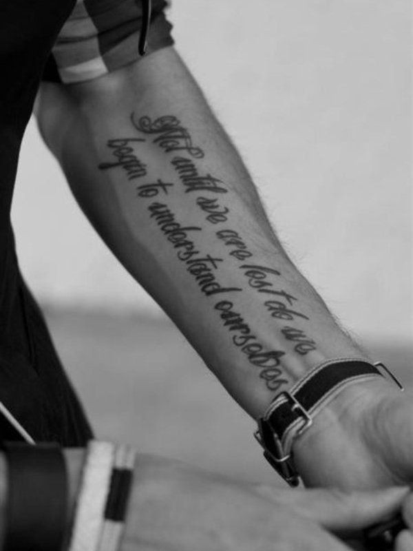Quote Lower Arm Tattoos