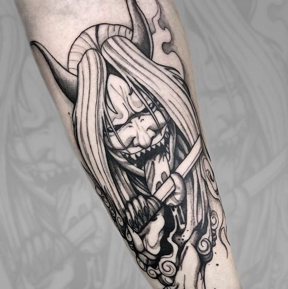 Reaper Death Seal Tattoo with Dark Undertones