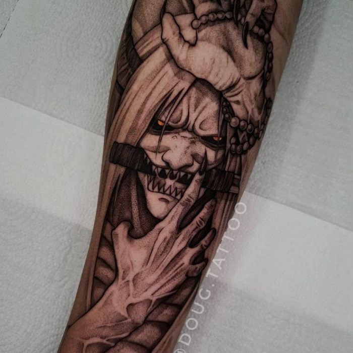 Illustrative Anime Style Tattoo Example