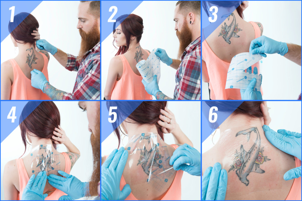 Clear Tattoo Bandage Application