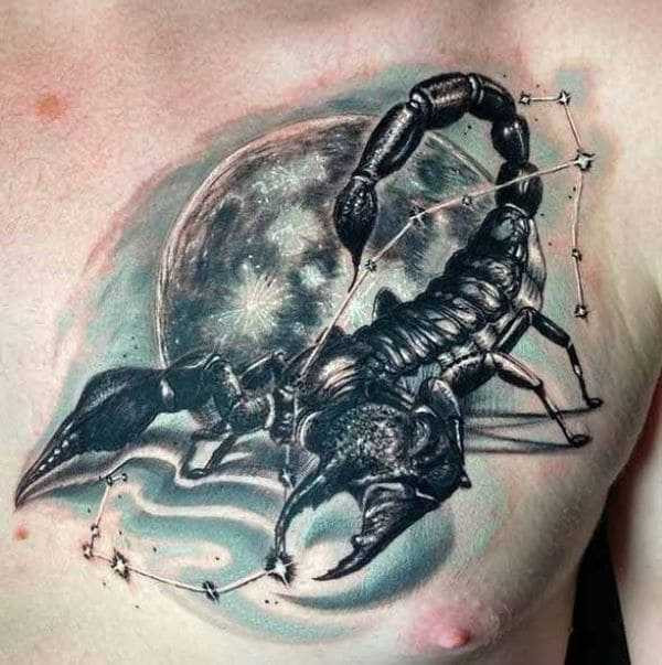 Chest Scorpion Tattoo | krisestattoo