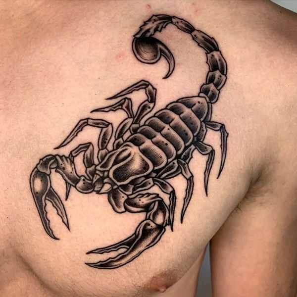 Scorpion On Left Chest | Tarryn