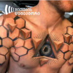 Tattoo artist Jesse Rix is known for his distinctive geometric, three-dimensional style.