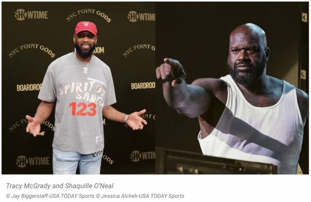 Shaquille O'Neal with tattoos visible, showcasing his personal expression through body art