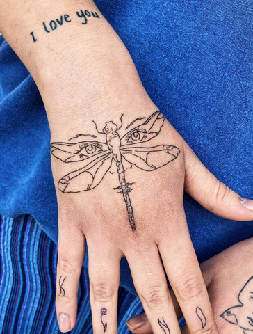 Hand poke tattoo design