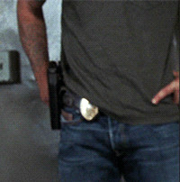Alex O'Loughlin with forearm tattoos in The Shield