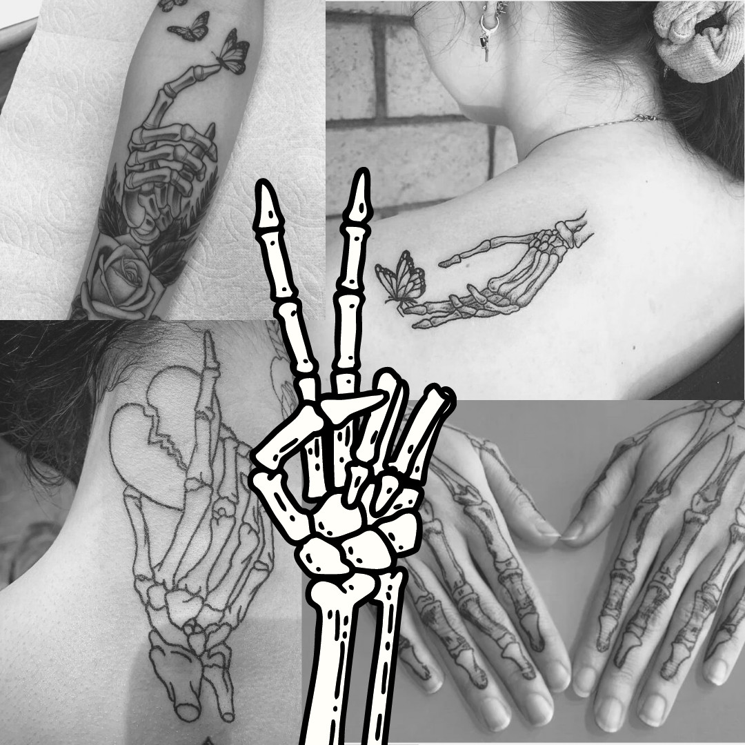 Hand tattoo fading process on knuckles, showing ink dispersal and blurring