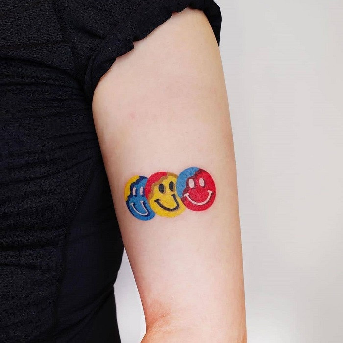 Unique Smiley Face Tattoo Designs
