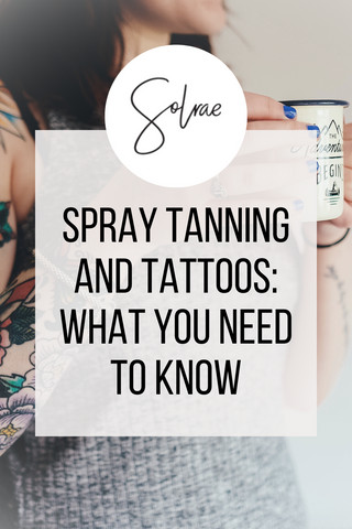 Leg tattoo spray tan