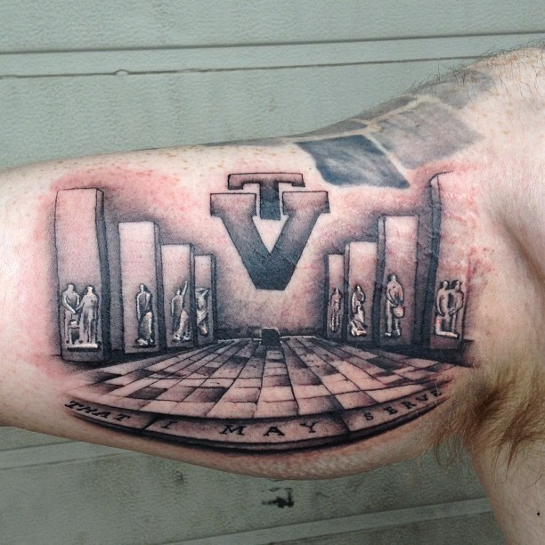 statement inner bicep tattoo for men, a daily dose of inspiration