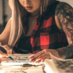 Tattoo artist at work
