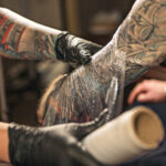 Fresh Tattoo with Saniderm Bandage