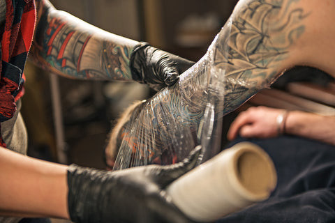 Fresh Tattoo with Saniderm Bandage