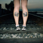 Bulging varicose veins on the calf