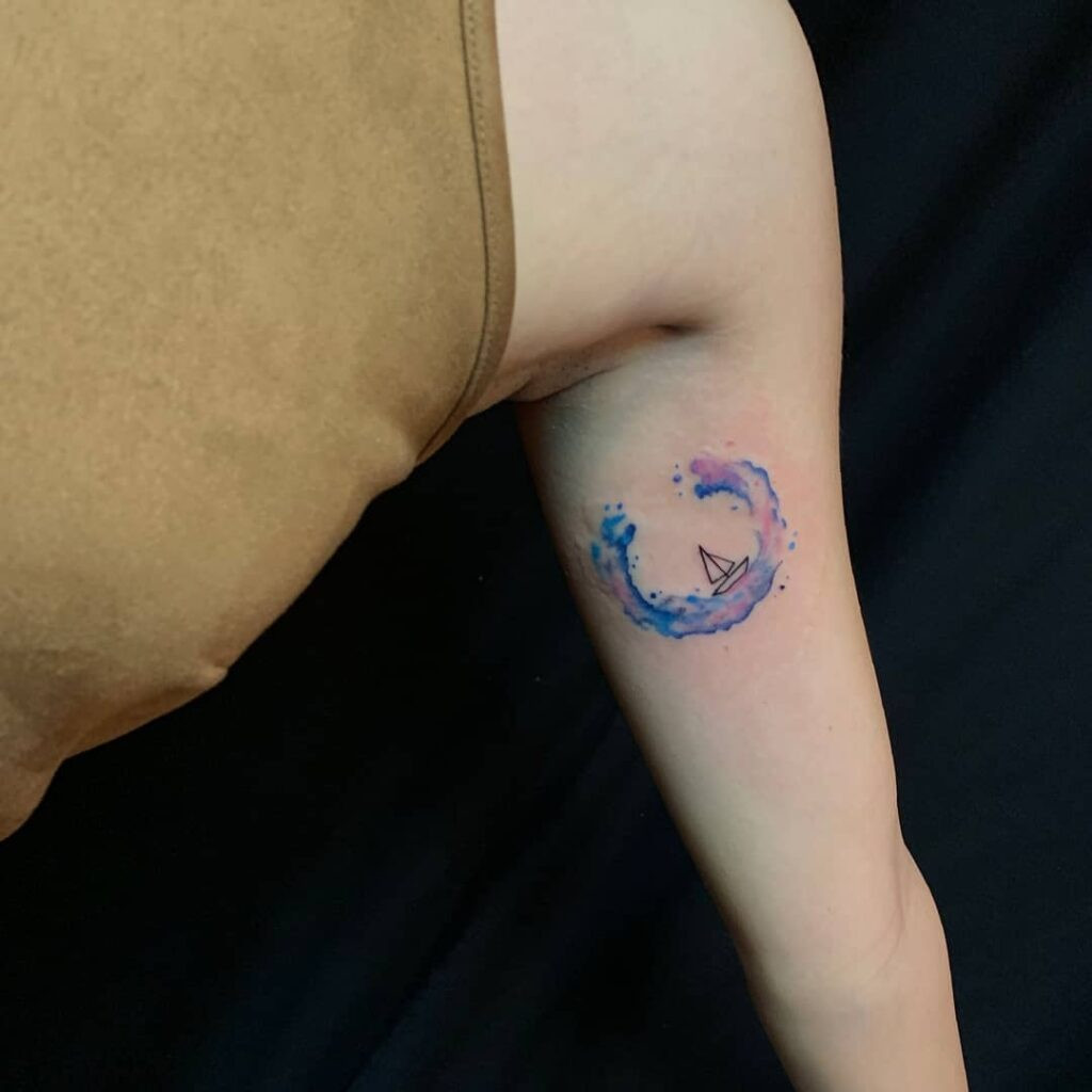 The Honorable Society_west hollywood_watercolor tattoo_sailboat