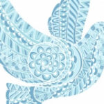 Dove in flight tattoo, symbolizing freedom and hope.