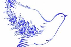 Pair of dove tattoos, symbolizing love and commitment.