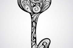 Key Tattoo Design Idea