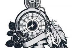 Fob Watch Tattoo with Gears
