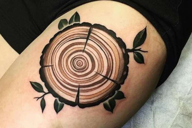 Growth tattoo of tree rings