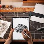 Thermal tattoo printer with tattoo design sketches