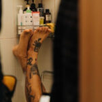 Taking bath after tattoo