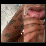 ACAB three dots tattoo, representing "Death to pigs"
