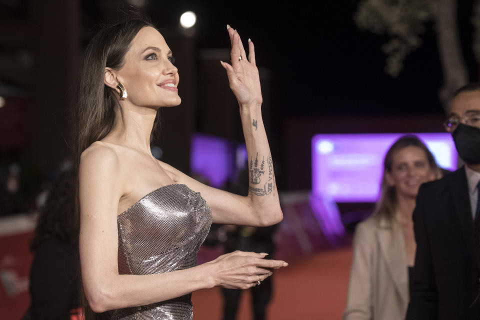 Angelina Jolie's Buddhist Swirls Tattoo