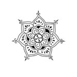 Pink and purple flower temporary tattoo