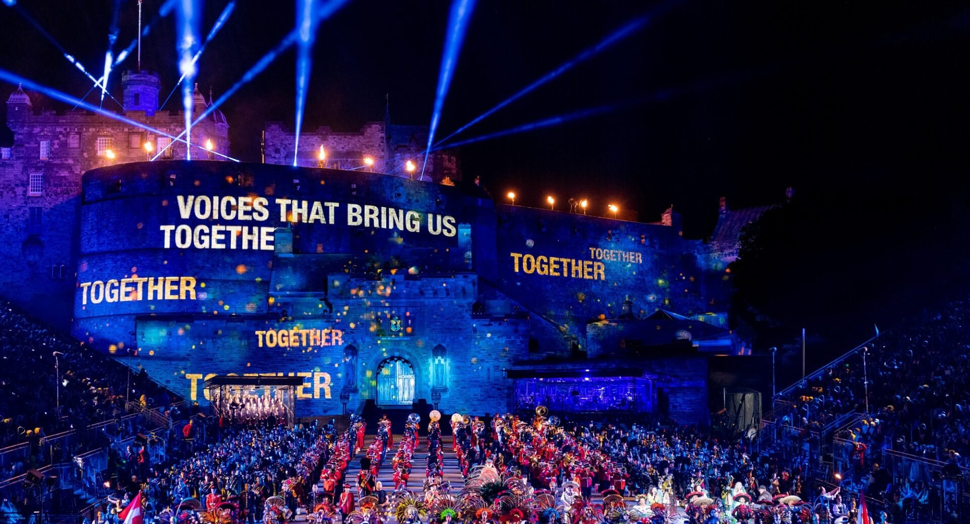 Edinburgh Castle Esplanade serving as a stage for the Tattoo
